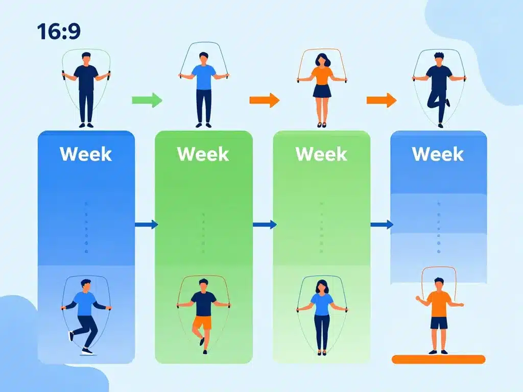 1 mois corde à sauter avant/après programme et fréquence