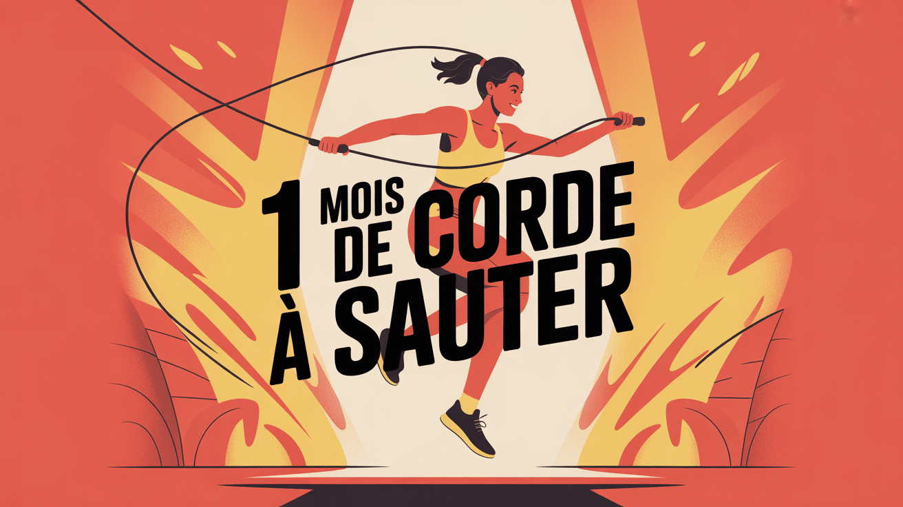1 mois corde à sauter avant/après illustration fitness