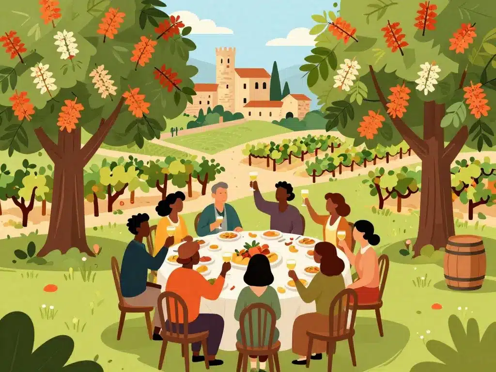 armagnacaise repas convivial vignobles sud ouest