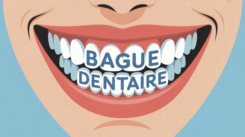 illustration bague dentaire bouche moderne