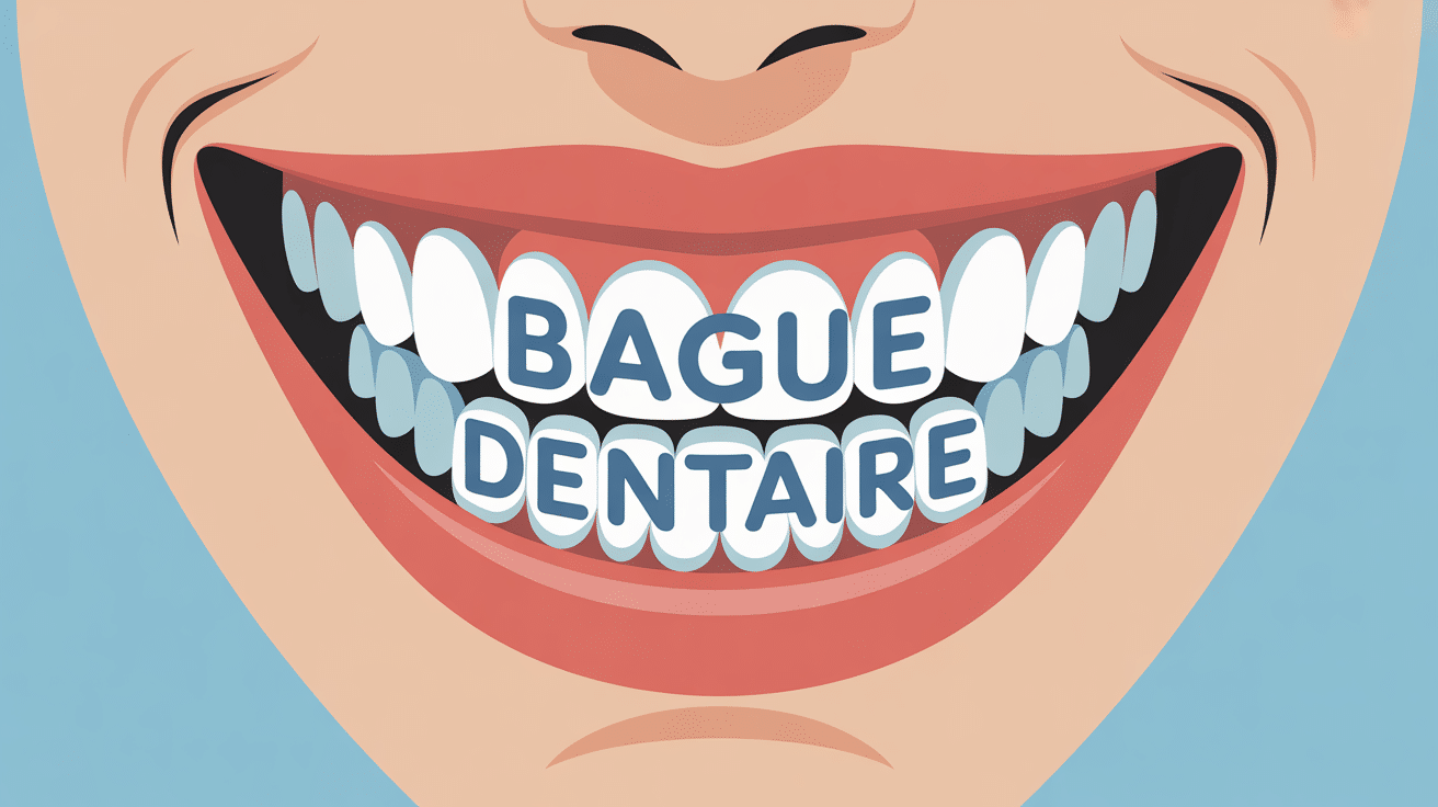 illustration bague dentaire bouche moderne