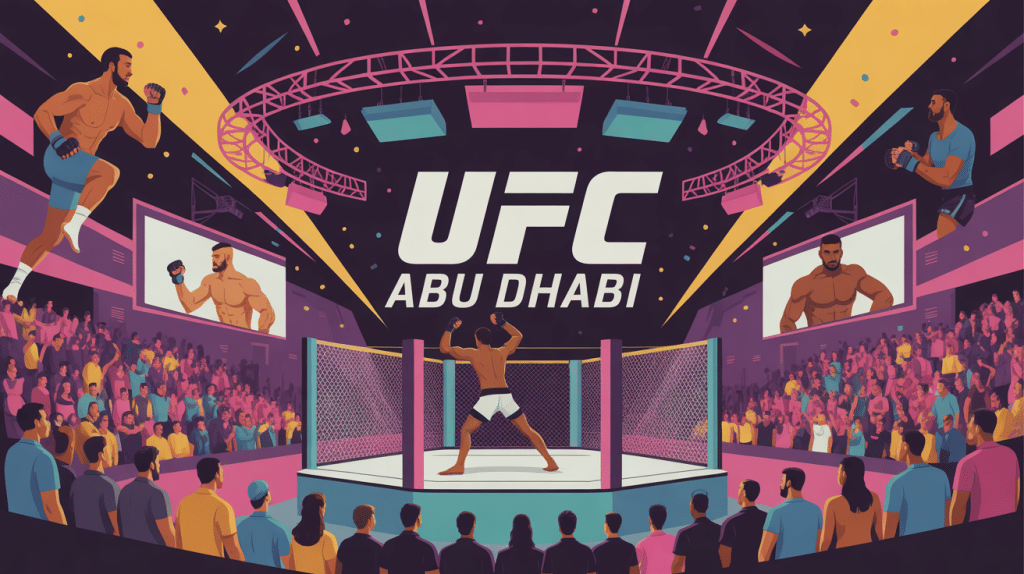 carte UFC Abu Dhabi illustration ambiance sportive
