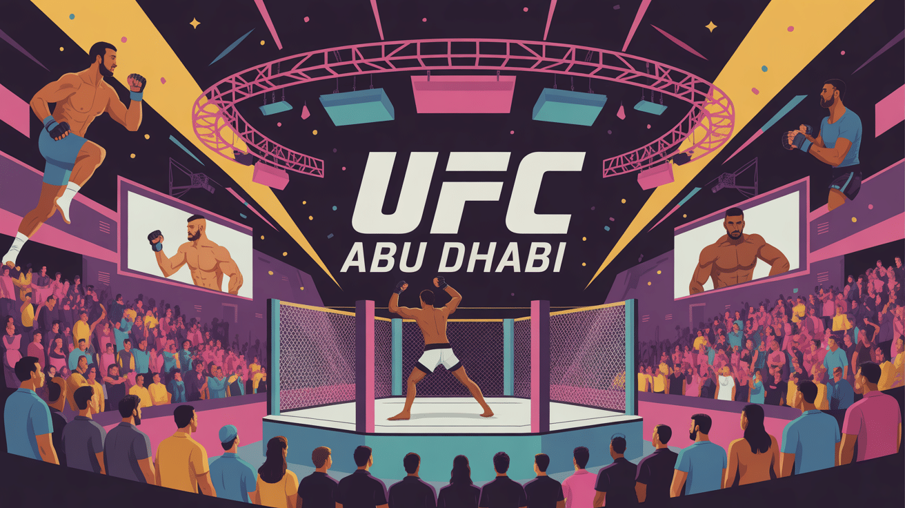 carte UFC Abu Dhabi illustration ambiance sportive