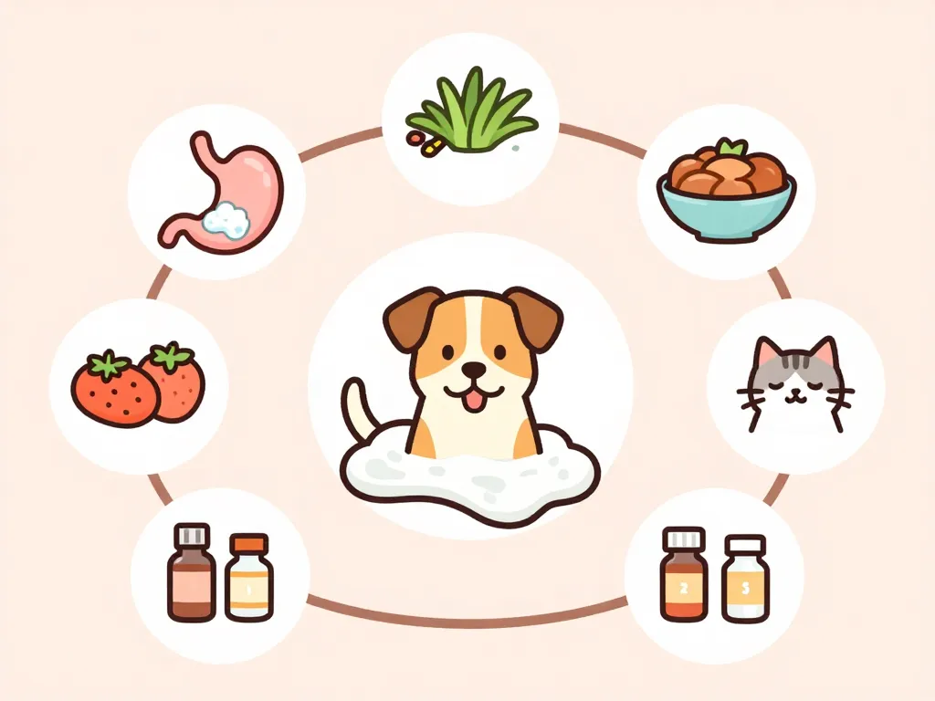 Diagramme causes vomi de la mousse chien et chat