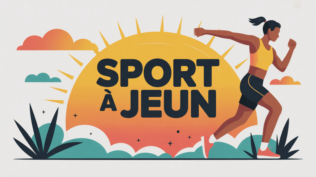 illustration sport à jeun lever du soleil