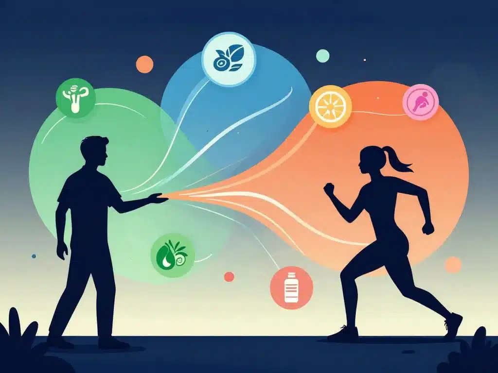 image métaphore bénéfices formation en nutrition sportive coach et sportif