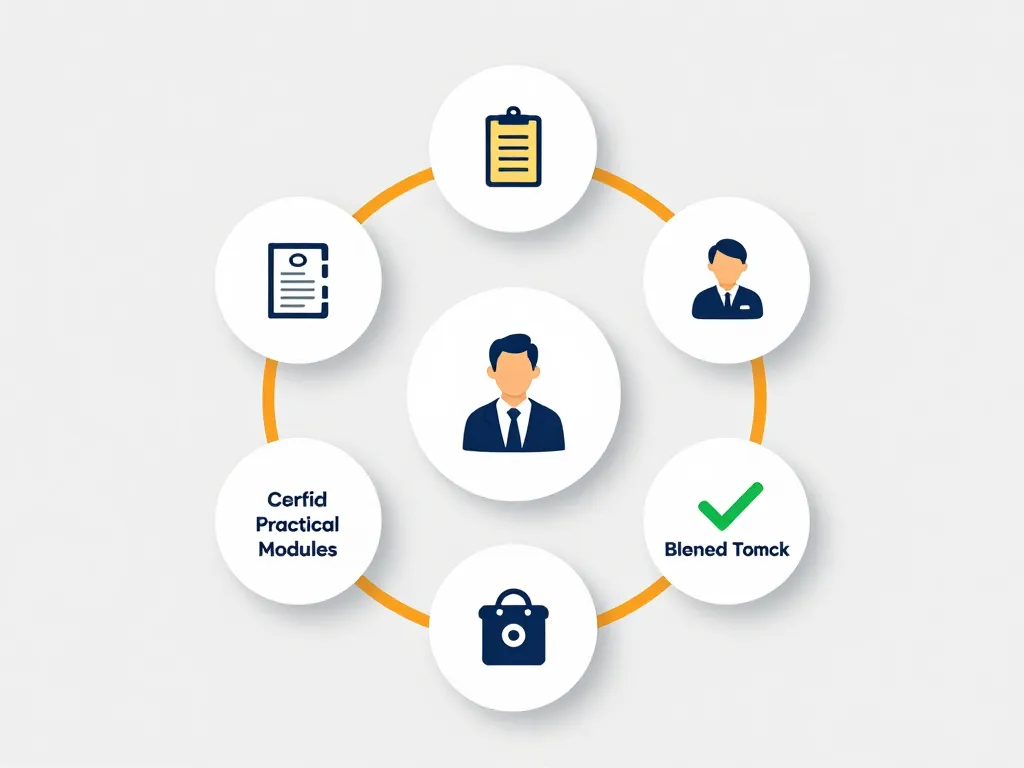 diagramme critères formation en nutrition sportive icons diplômes professeurs pratiques