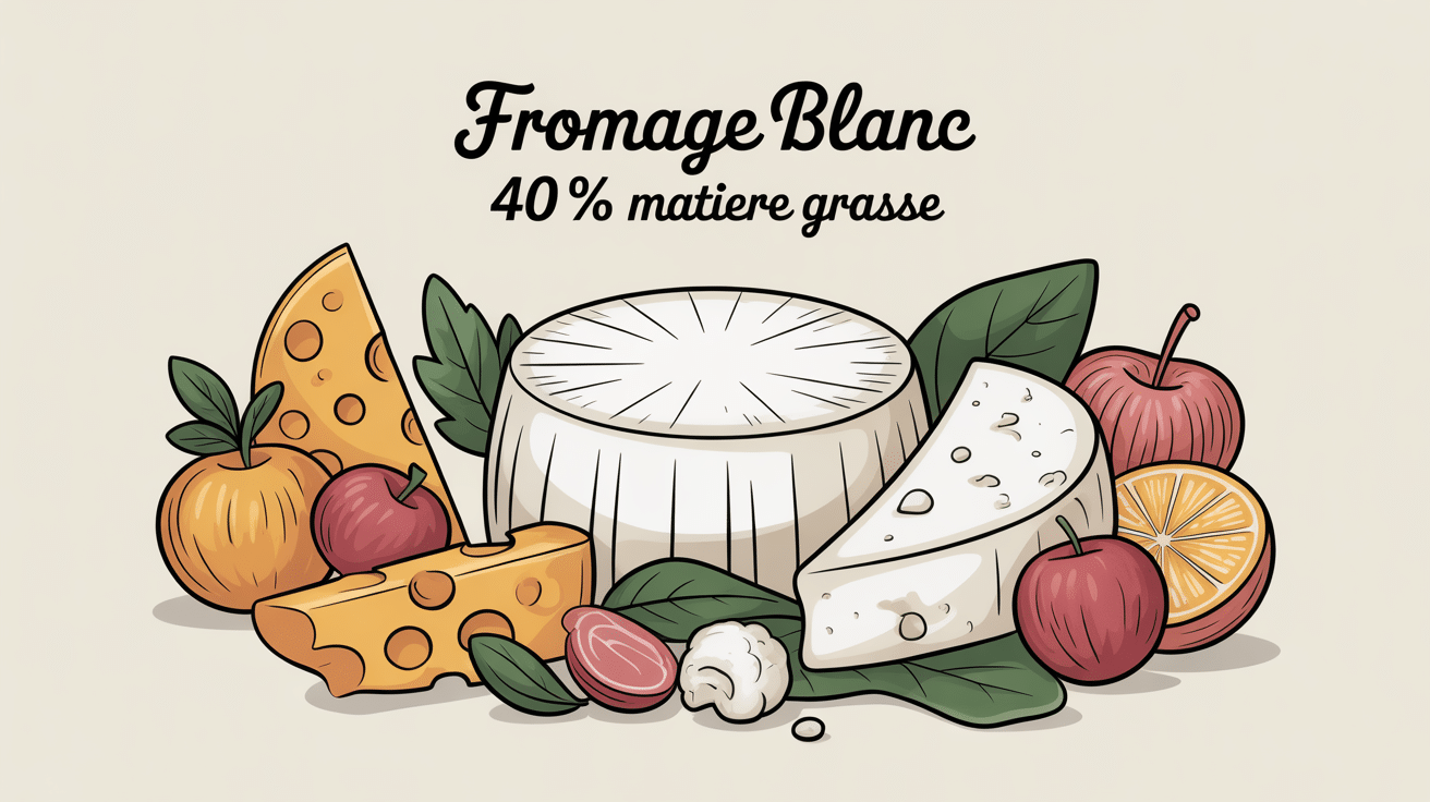 fromage blanc 40 matiere grasse illustration bol cremeux