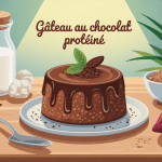 gateau au chocolat proteine stylise avec ingredients sains