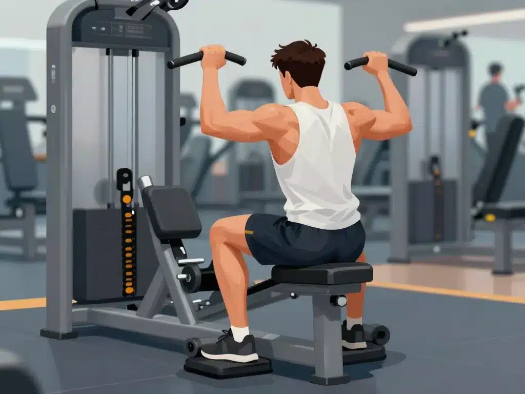 Exécution correcte mollet à la presse posture sécurité