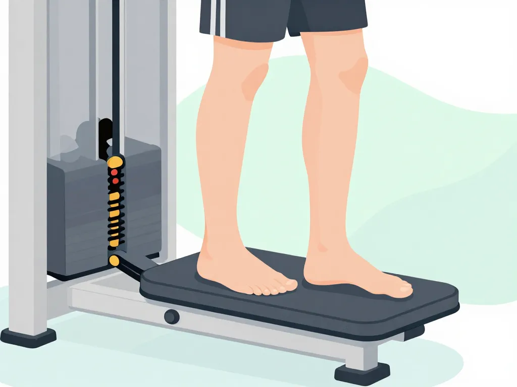 Diagramme placement pieds mollet à la presse