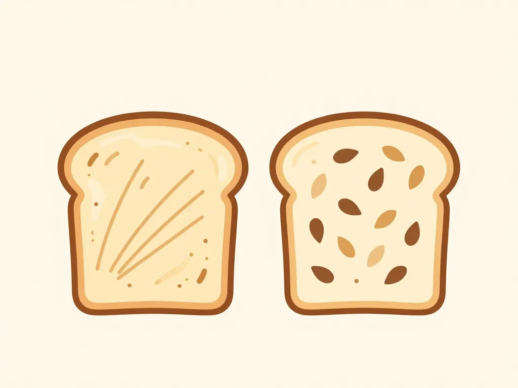 Diagramme pain healthy ingrédients complets et graines