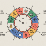 Illustration position de l’horloge cadran spatial universel