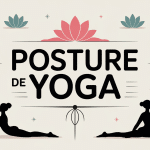 illustration posture de yoga mots fleches silhouettes et grille