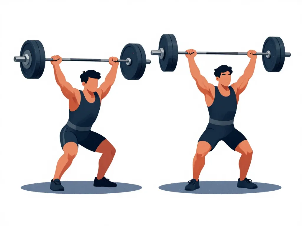 Illustration fautes courantes power snatches et bonne posture