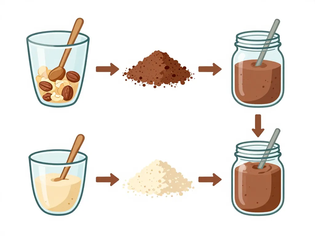étapes pour faire pâte a tartiner proteinee maison
