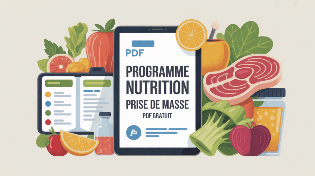 programme nutrition prise de masse pdf gratuit plan repas vectoriel