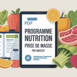 programme nutrition prise de masse pdf gratuit plan repas vectoriel