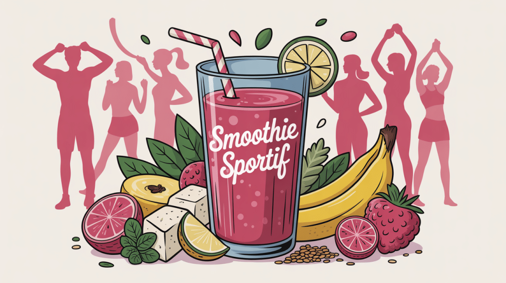 illustration smoothie sportif verre énergisant