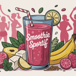 illustration smoothie sportif verre énergisant