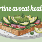 tartine avocat healthy sur pain complet avec légumes