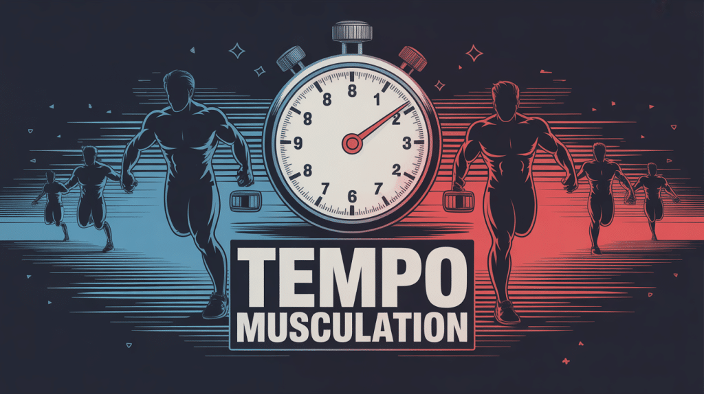 tempo musculation chrono haltères silhouettes