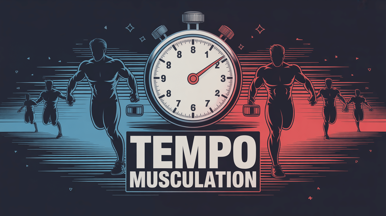 tempo musculation chrono haltères silhouettes