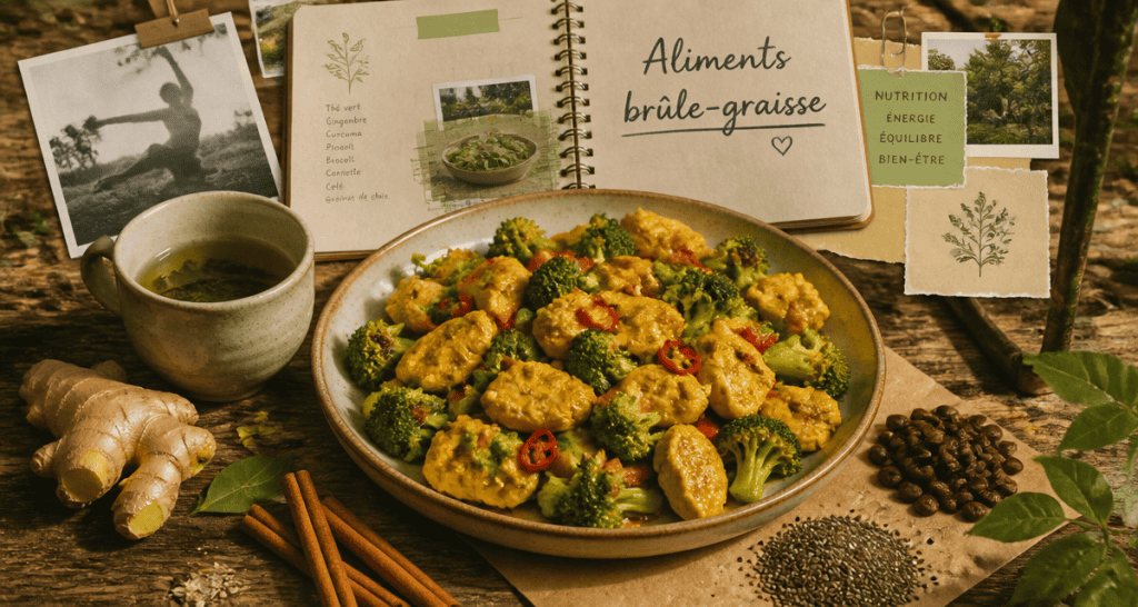 aliment qui brule les graisse poulet curcuma brocoli