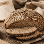 calories dans le pain complet, miche tranchée sur table
