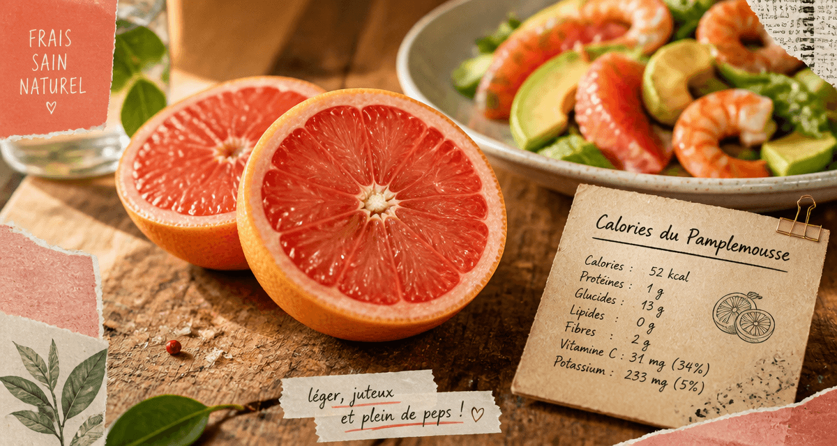 calories dans un pamplemousse, fiche nutrition, salade