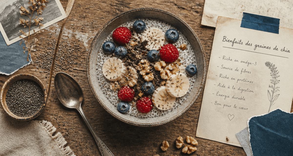 les graines de chia bienfaits bol pudding fruits