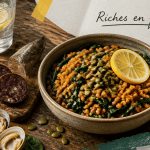 manque de fer quoi manger bol lentilles épinards boudin palourdes