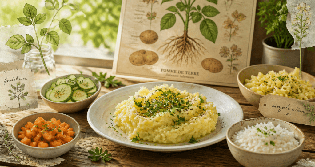 pommes de terre legumes ou feculent sur assiette