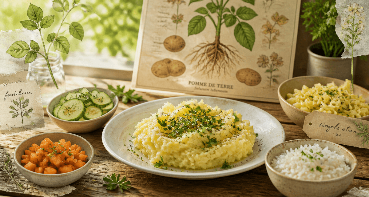 pommes de terre legumes ou feculent sur assiette