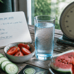 quantite d eau a boire par jour selon poids verre fruits balance