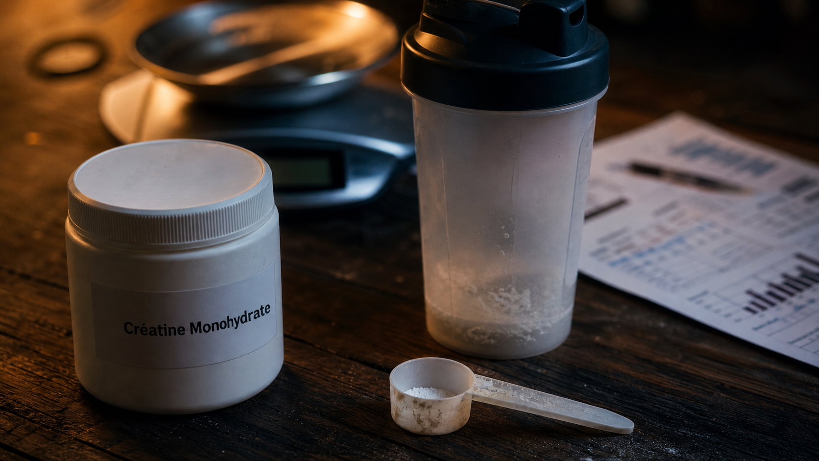 Creapure® et créatine la meilleure monohydrate en poudre avec shaker