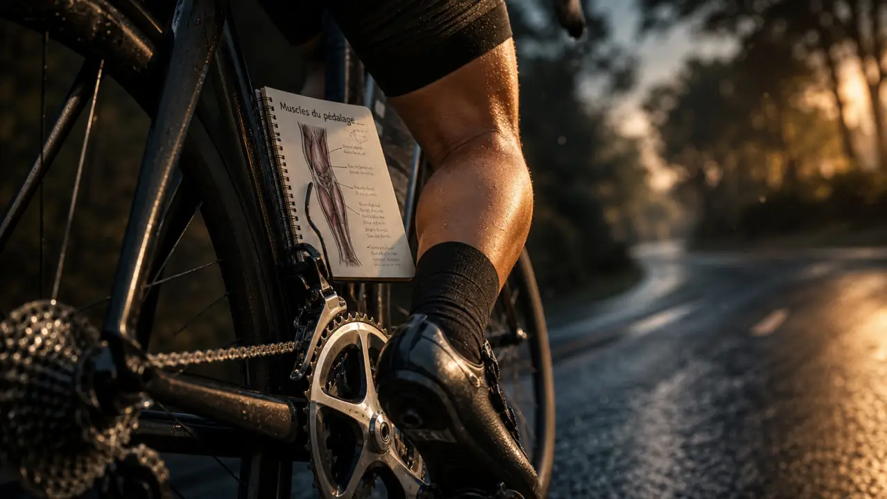Muscle velo : quadriceps, fessiers et abdos au pédalage