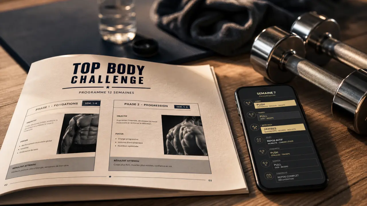 Top body challenge pdf : planning 12 semaines sur table