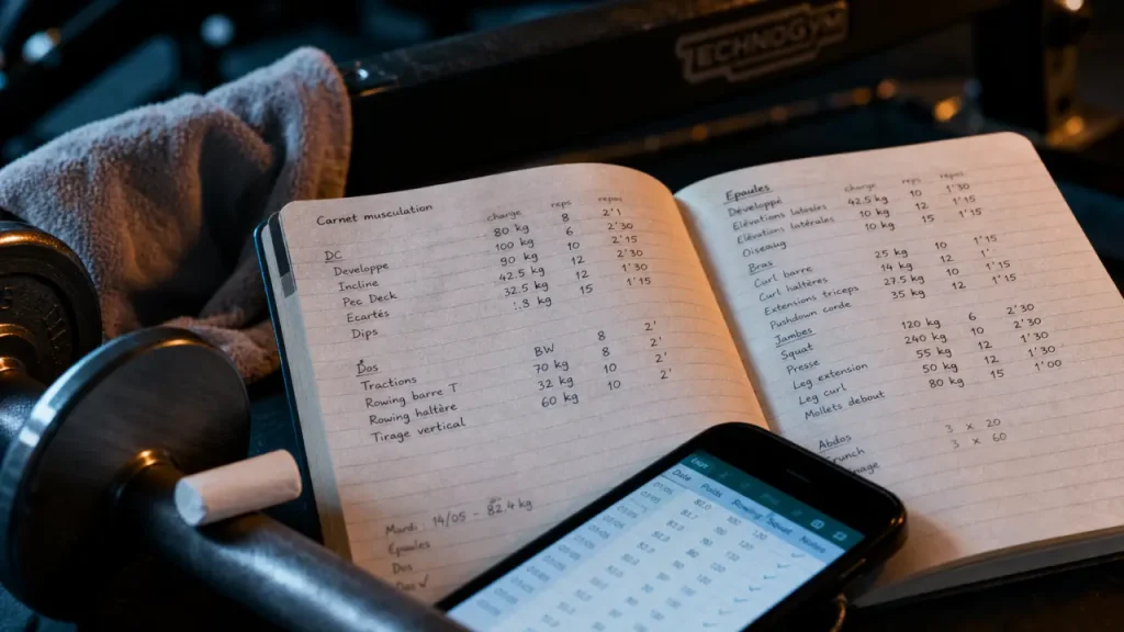 Papier, appli ou PDF : quel carnet d’entraînement musculation fait vraiment progresser ?