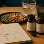 Complément alimentaire et santé mentale : magnésium, oméga-3, probiotiques sur table