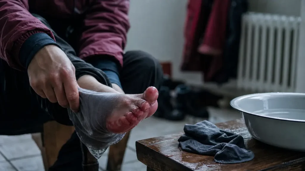 Engelure au pied : reconnaître les signes, soulager la douleur et consulter au bon moment