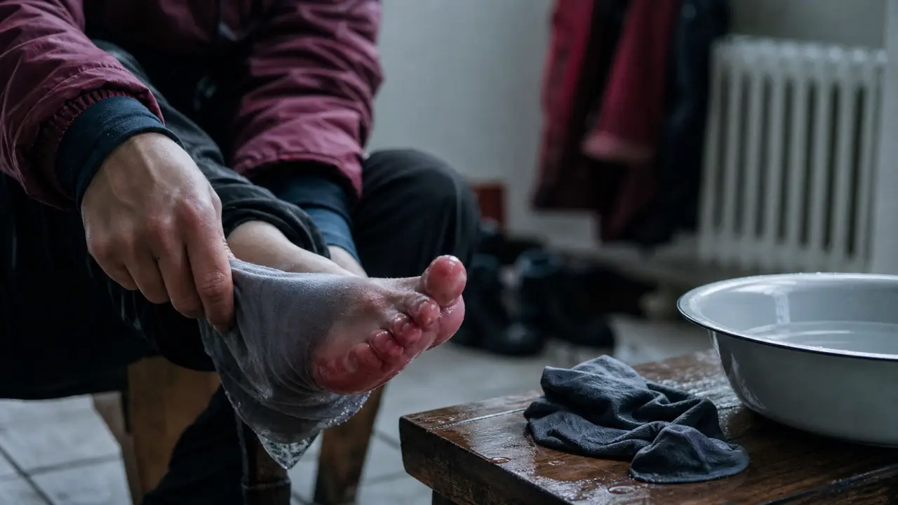 Engelure au pied : traitement et signes visibles