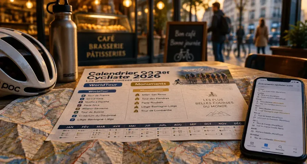 Calendrier cyclisme route 2026 : 36 épreuves WorldTour, 141 étapes et des dates à vérifier